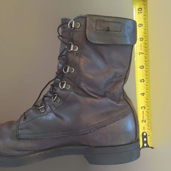 Craddock Terry Combat Grunge Biker Boots Black Leather Punk Emo Mens size 10D - Picture 5 of 16